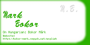 mark bokor business card